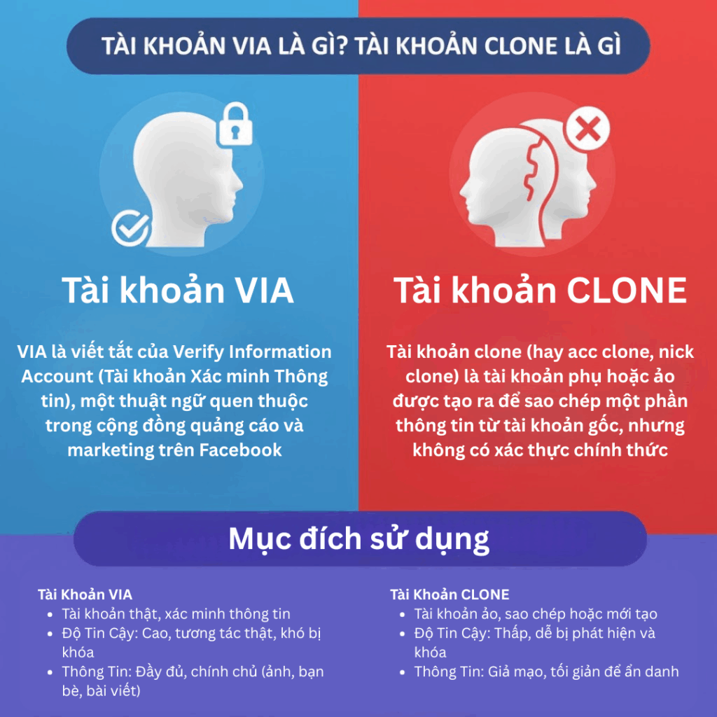 Tài Khoản VIA Là Gì? Tài Khoản Clone Là Gì? Mục Đích Sử Dụng Và Những Điều Cần Biết